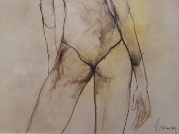 ジャンセン 「髪を束ねる踊り子」、繊細、可憐、希少画集画、 新品額装付