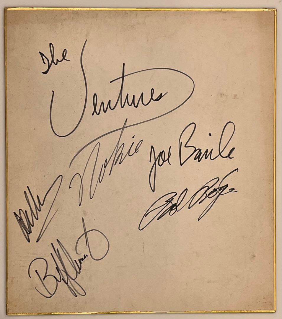 The Ventures ベンチャーズ　直筆サイン色紙　1976頃