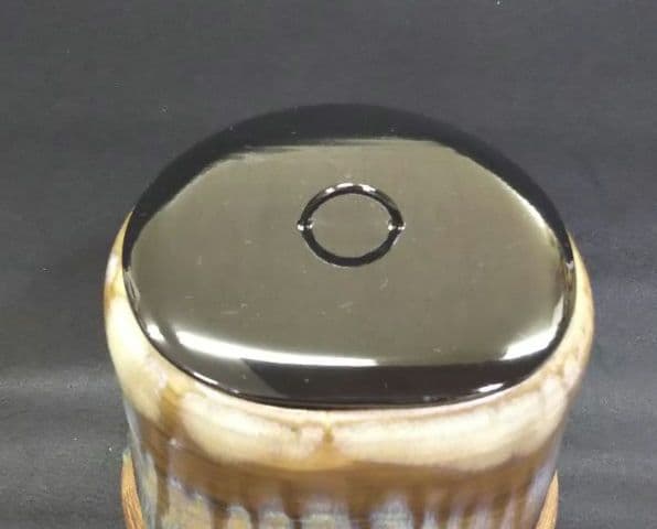 茶道具 水指 高取 尻張 亀井楽山 裏千家 鵬雲斎 箱書 味楽 弟