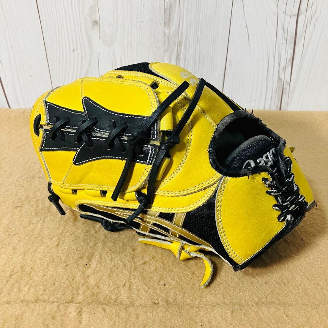 asics グローブ 軟式 BGR4TA 左投げ用 野球 投手用 イエロー