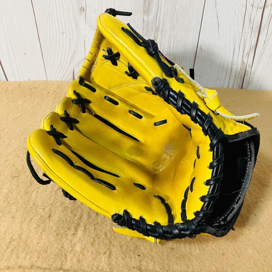 asics グローブ 軟式 BGR4TA 左投げ用 野球 投手用 イエロー