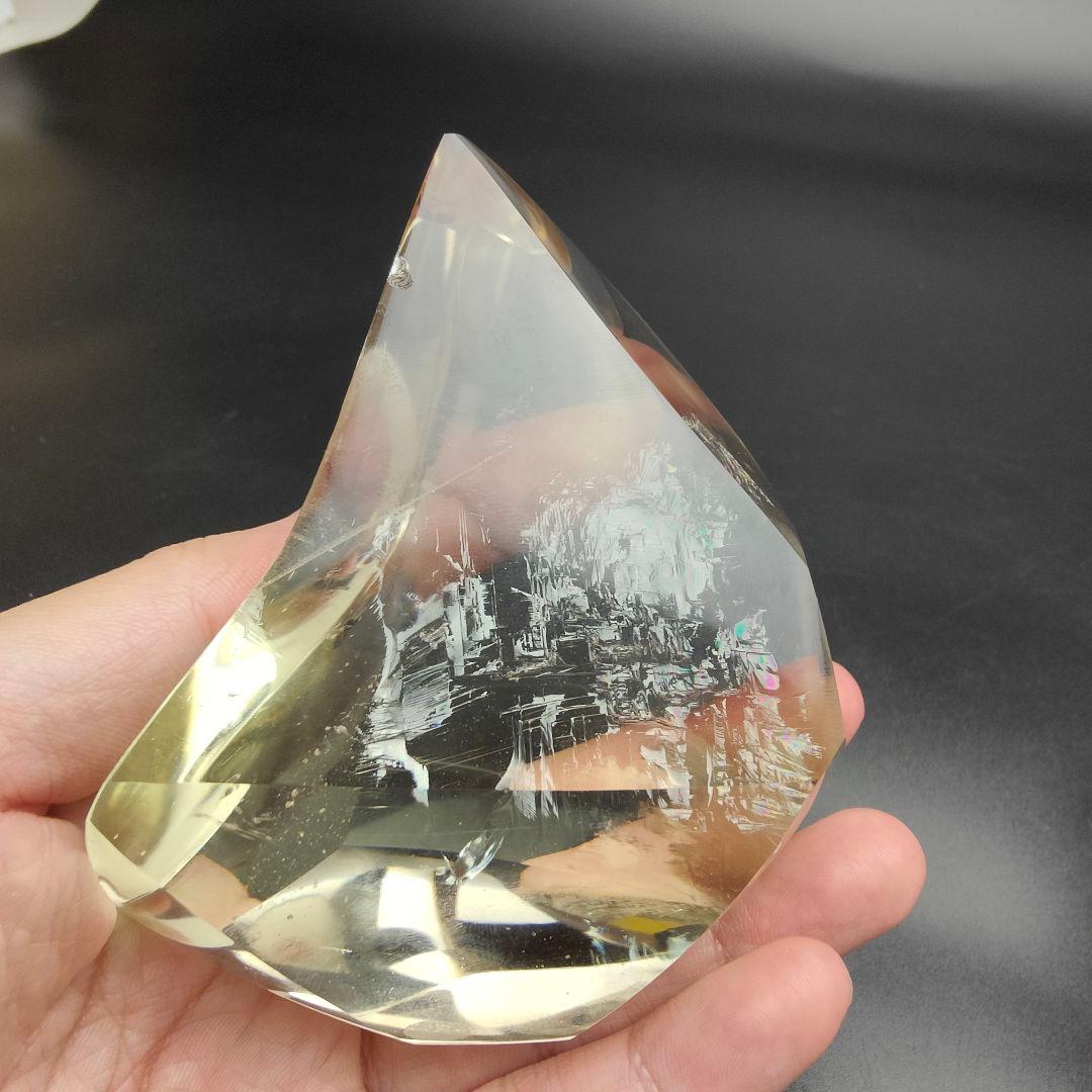 超レア物　黄水晶の宝船　水晶　天然石　パワーストーン　風水　金運　財運　船　海