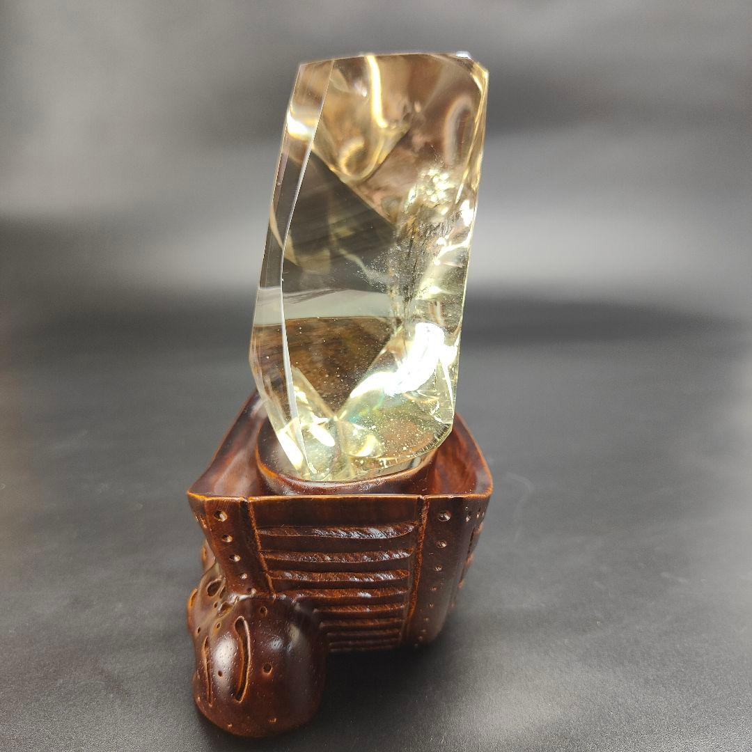 超レア物　黄水晶の宝船　水晶　天然石　パワーストーン　風水　金運　財運　船　海