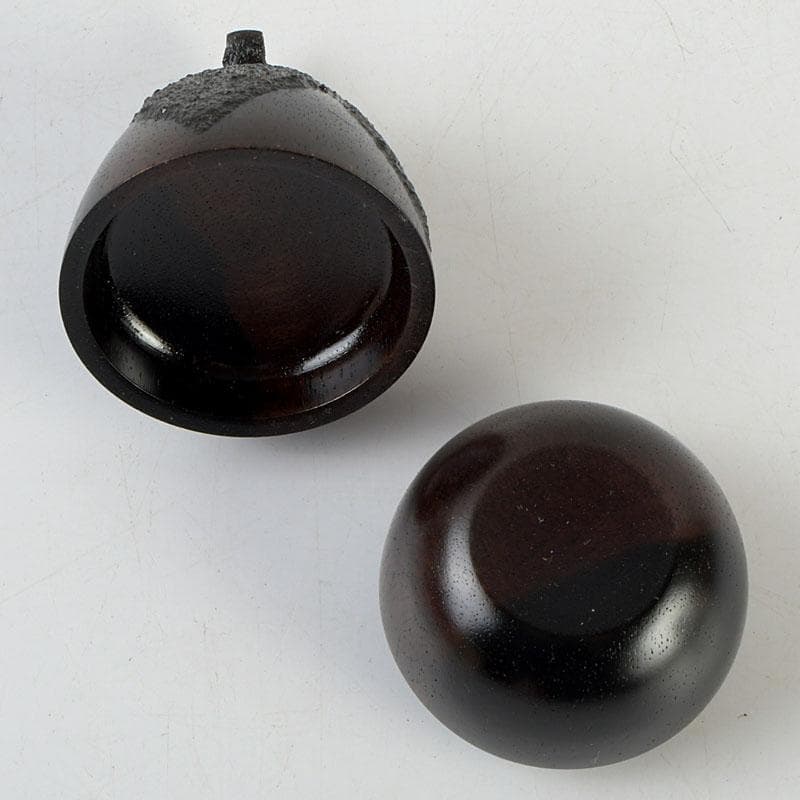 茶道具　嗣造作　黒柿　茄子香合　共箱　V　9583