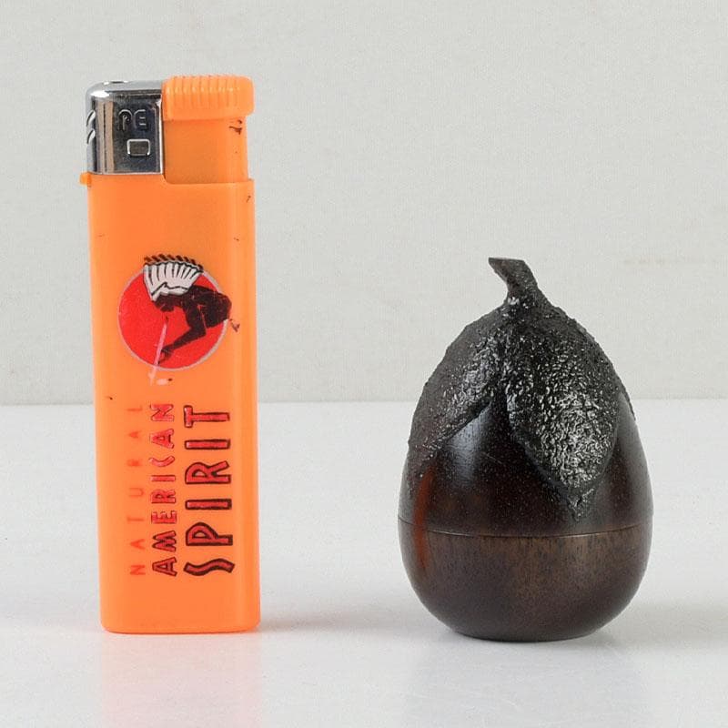 茶道具　嗣造作　黒柿　茄子香合　共箱　V　9583