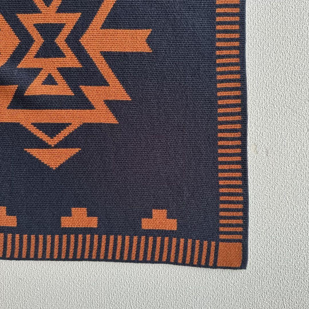 新品未使用品日本未入荷ノースフェイスニットブランケットネイビー113×150