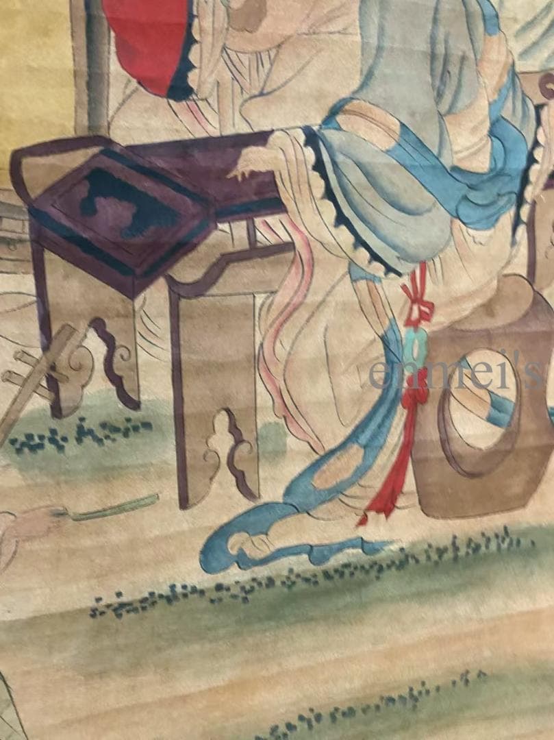 中国古美術 宋代 米芾 人物画 宣紙 書画 唐物 水墨画 掛け軸 女性群像 文房