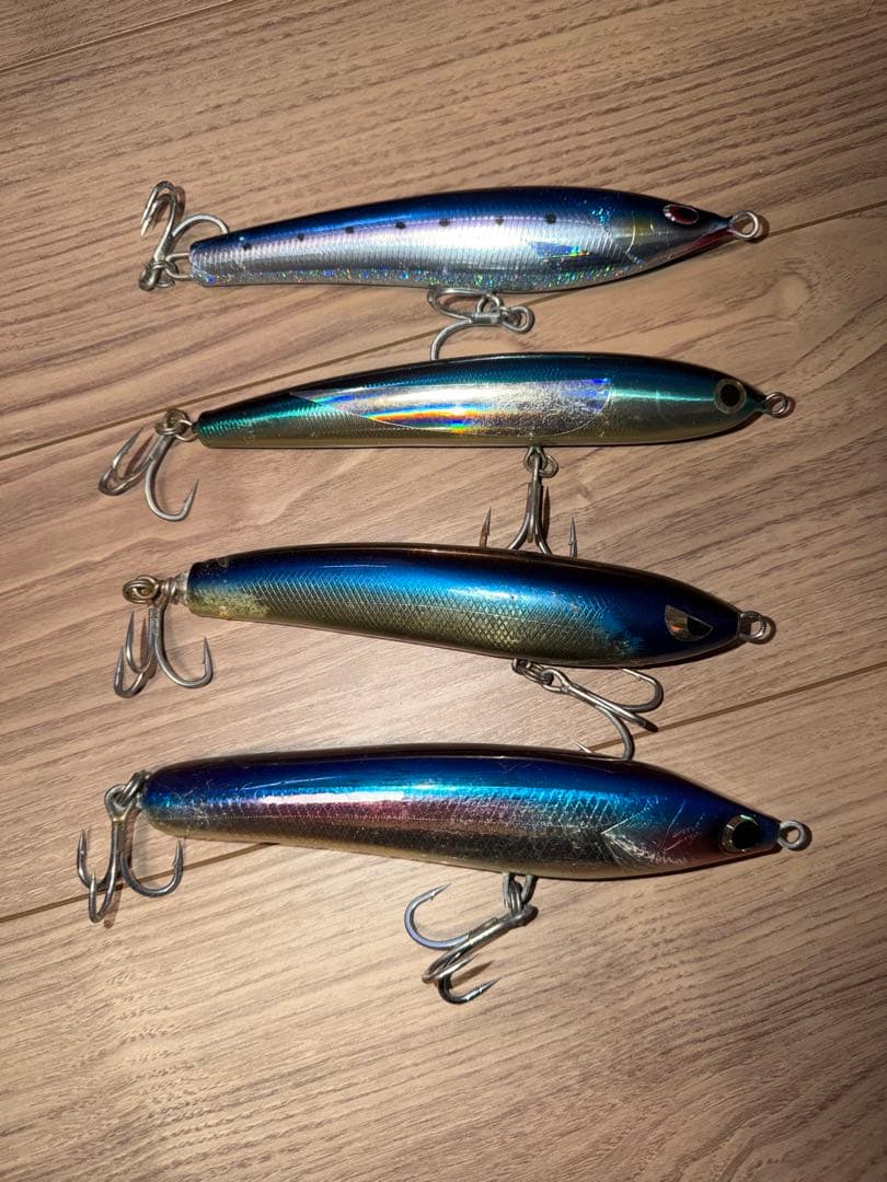 青物用 ウッド ルアーセット 4個　ダイビングペンシル　ヒラマサ　ブリ　マグロ