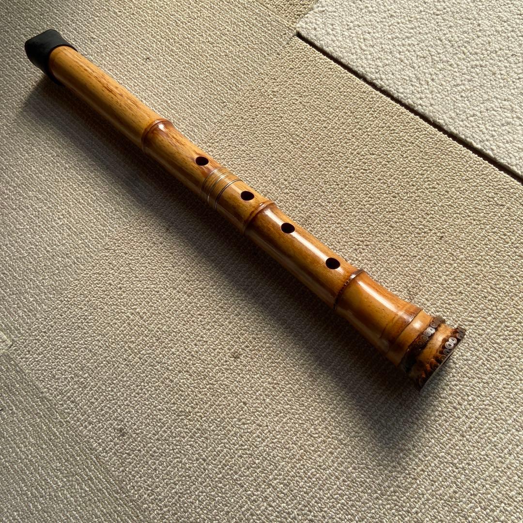 250⭐️尺八　一尺六寸管金唄口　精華銘四印