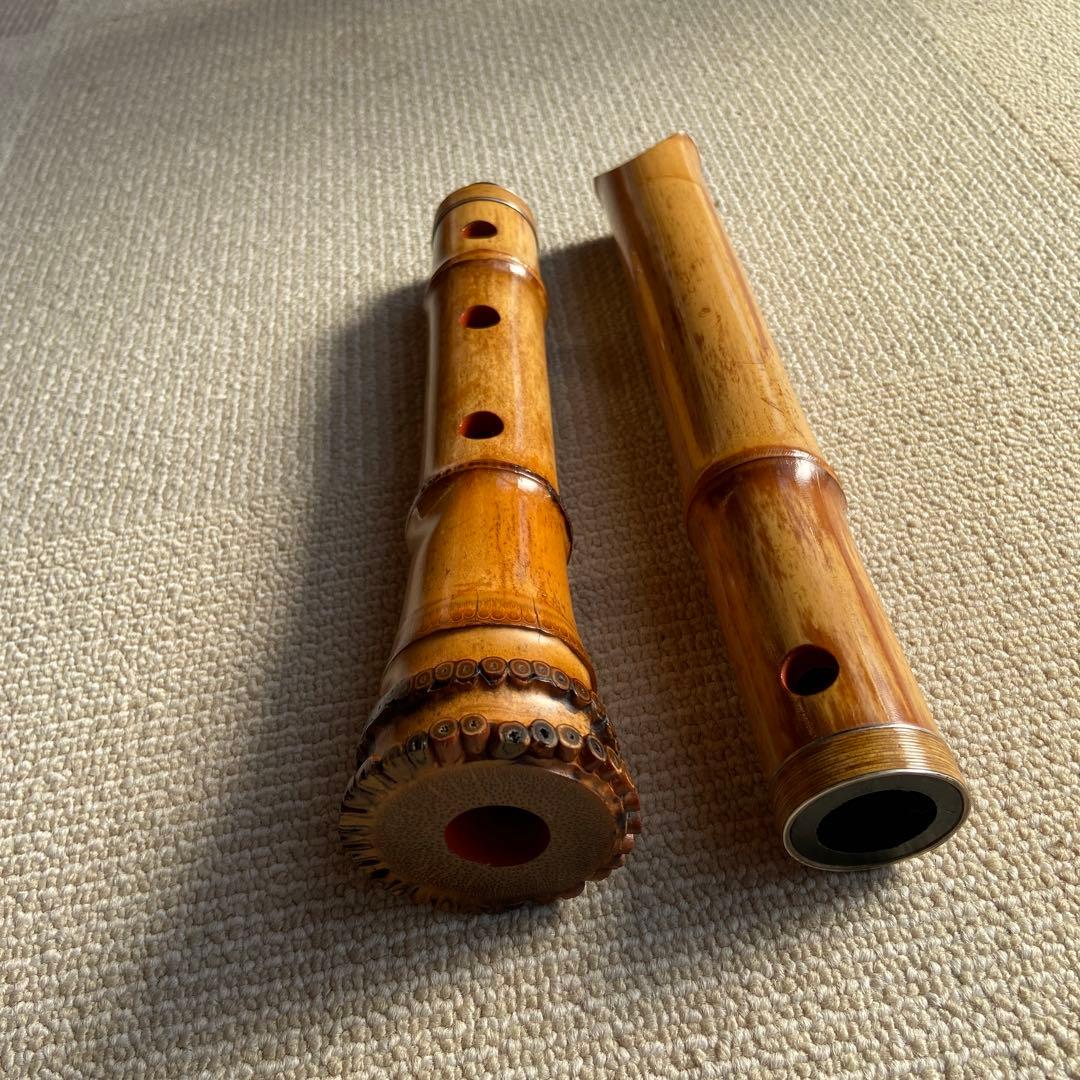 250⭐️尺八　一尺六寸管金唄口　精華銘四印