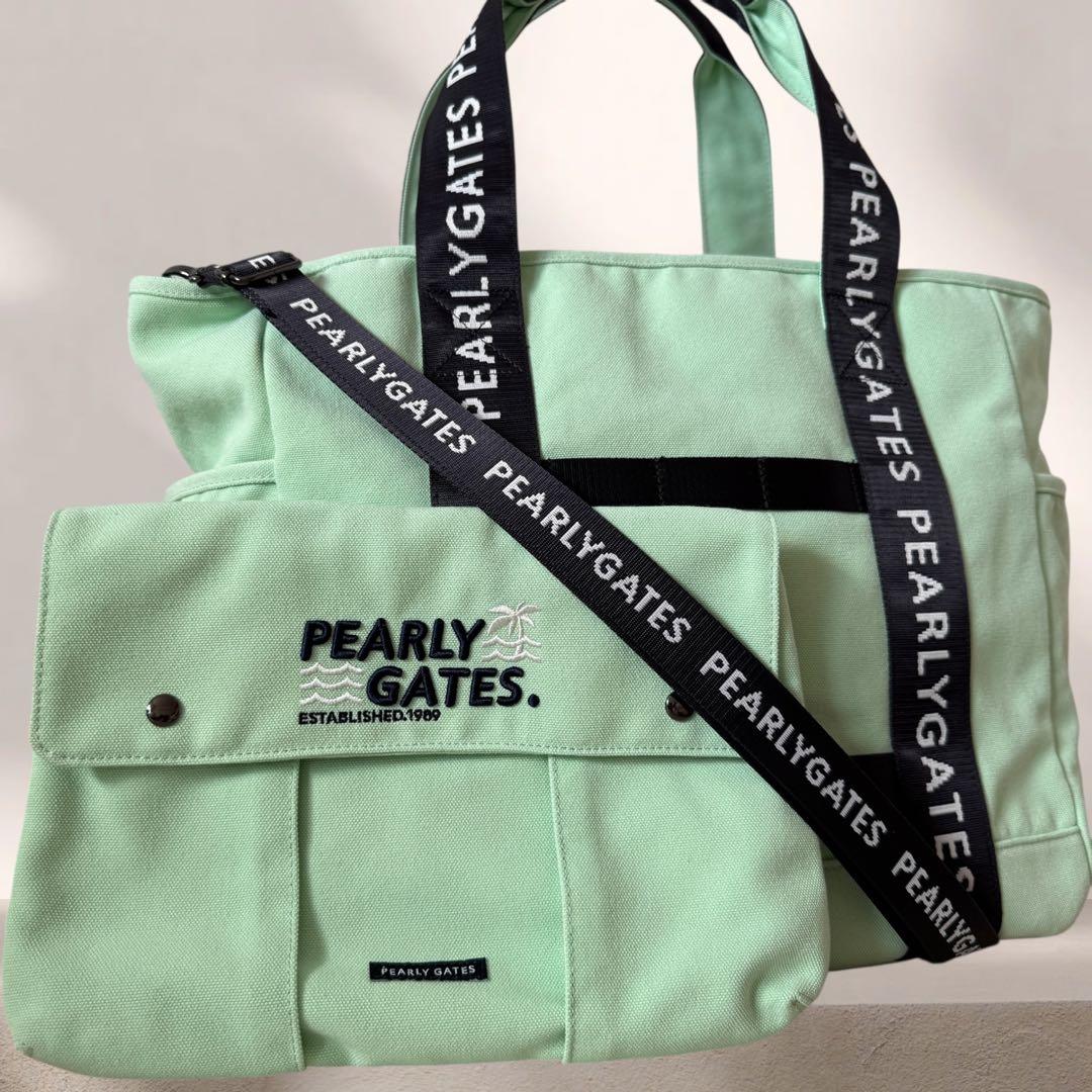 現行 パーリーゲイツ　カート ロッカー ハンド ショルダー トート バッグ 大型