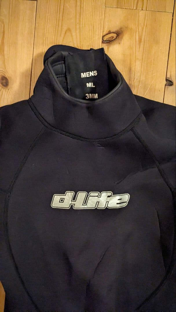 d-life シーガルコンチネンタルウェットスーツ ブラック ML 3mm