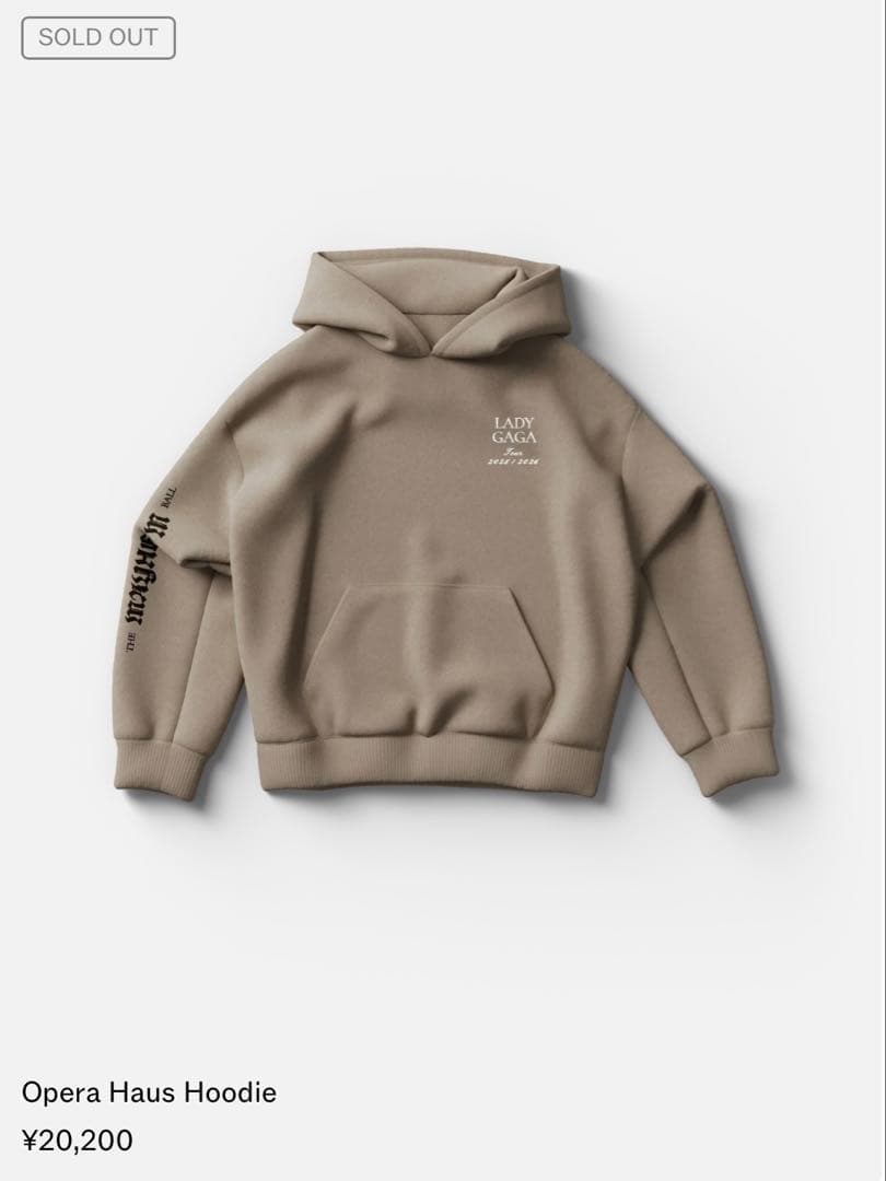【新品未使用】 レディーガガ　OPERA HAUS HOODIE Mサイズ
