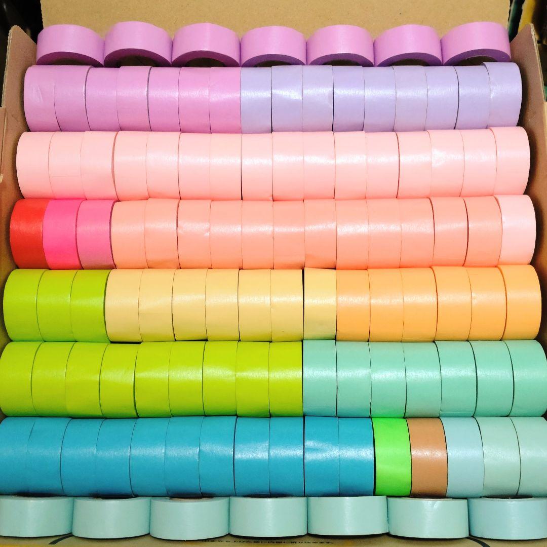 1007.未使用　mt　ガチャマスキングテープ　無地110個