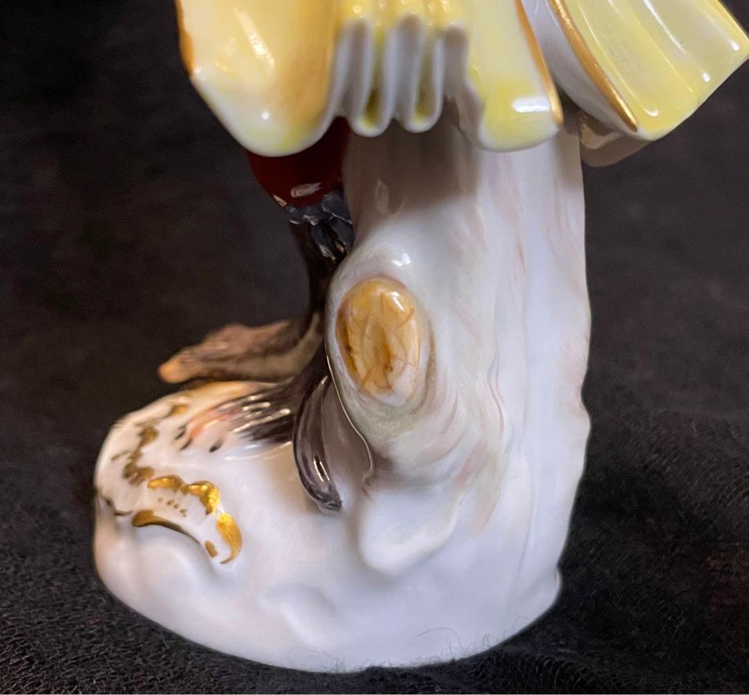 【美品 】マイセン 猿の楽団 ホルン レモンイエロージャケット1級品