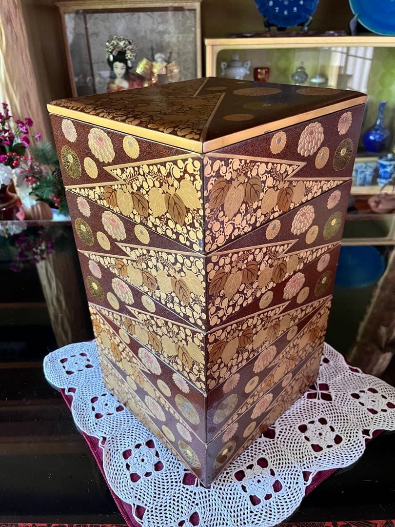 重箱 江戸後期 和骨董 自宅蔵出し 漆塗り漆器工芸品