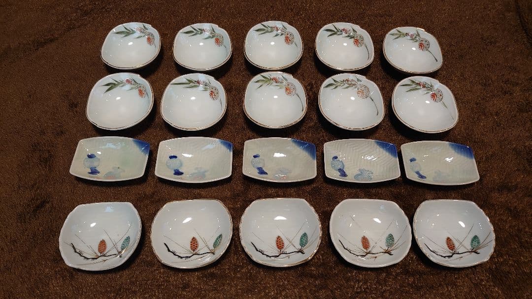 古伊万里　伊万里　豆皿　角皿　３種２０客