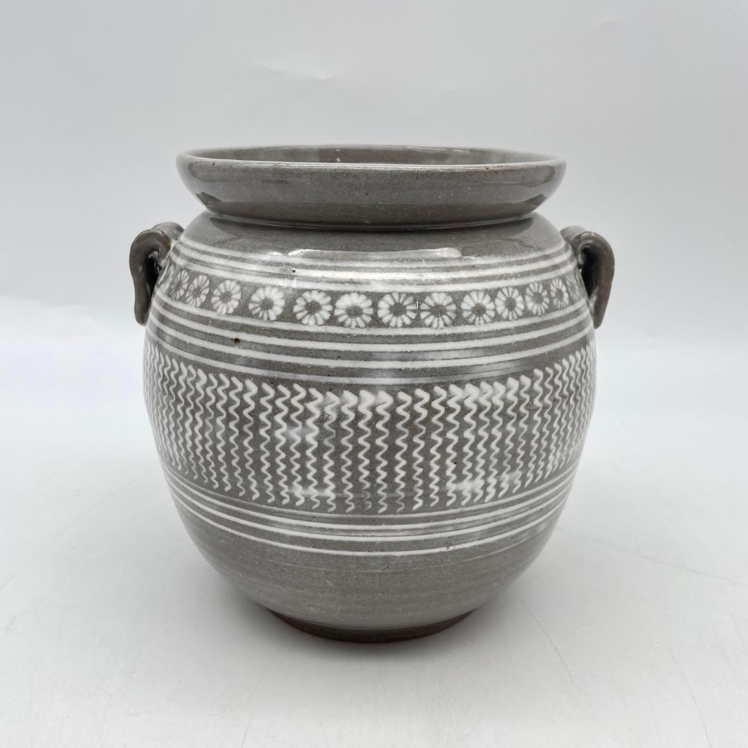 真清水蔵六 二代 泥中庵　三嶌写 水指　茶道具　共箱　三嶋　三島