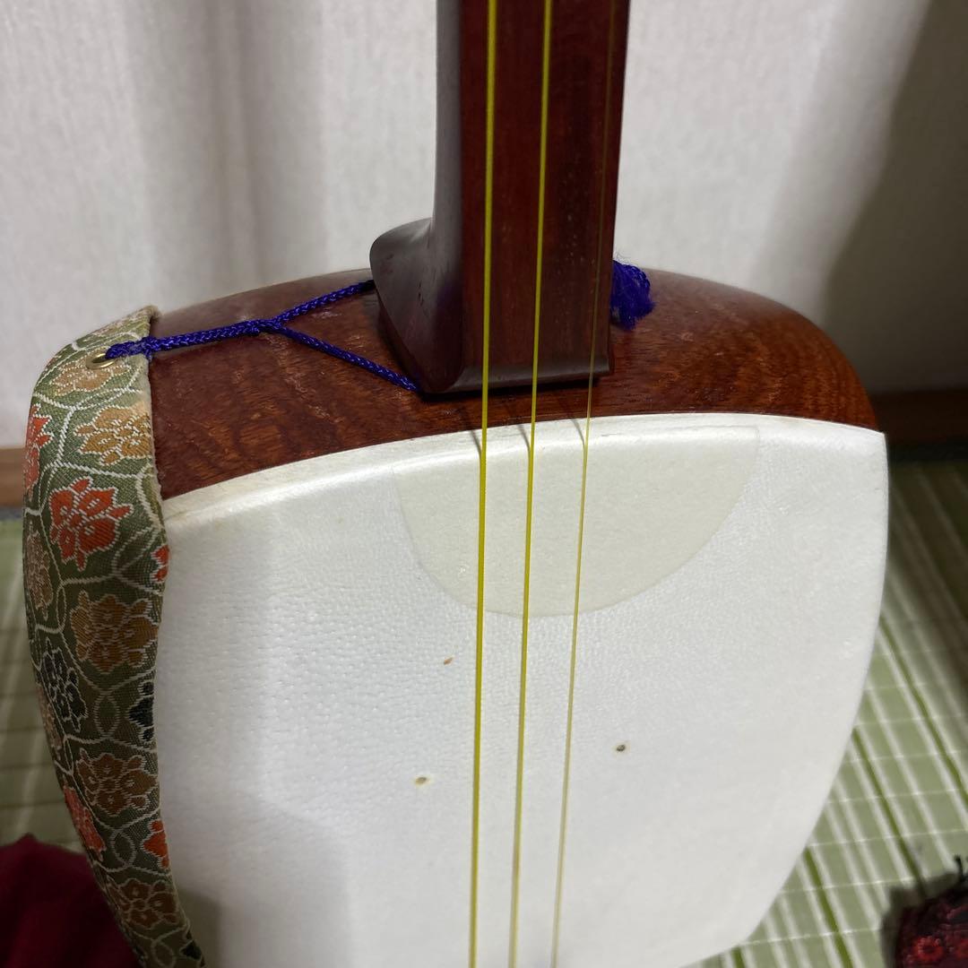 三味線　和楽器　バチ　べっこう風　撥　弦　駒　ハードケース