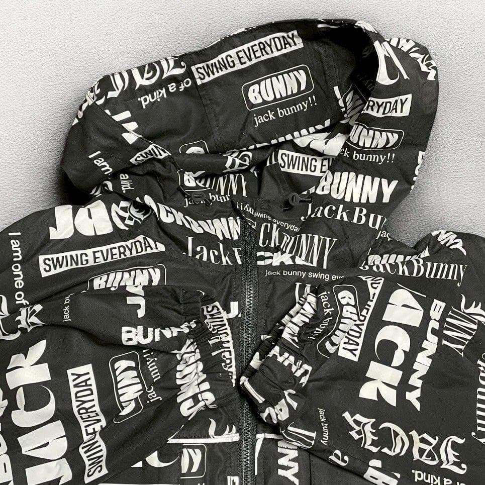 24年モデル　ジャックバニー　ストレッチ マルチロゴタフタ ジップアップブルゾン
