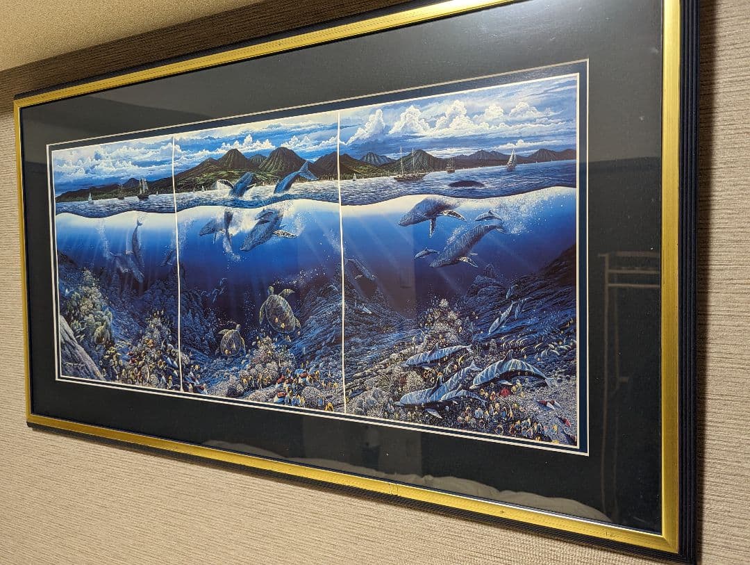 ロバート・リン・ネルソンの大判壁掛けマリンアート 額付き