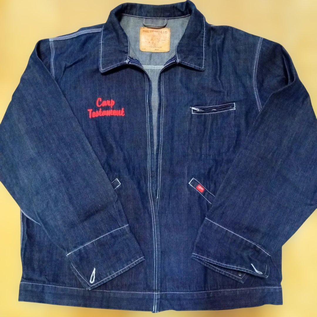 【CARP】 Testament 刺繍入りカープデニムジャケット(カバーオール)