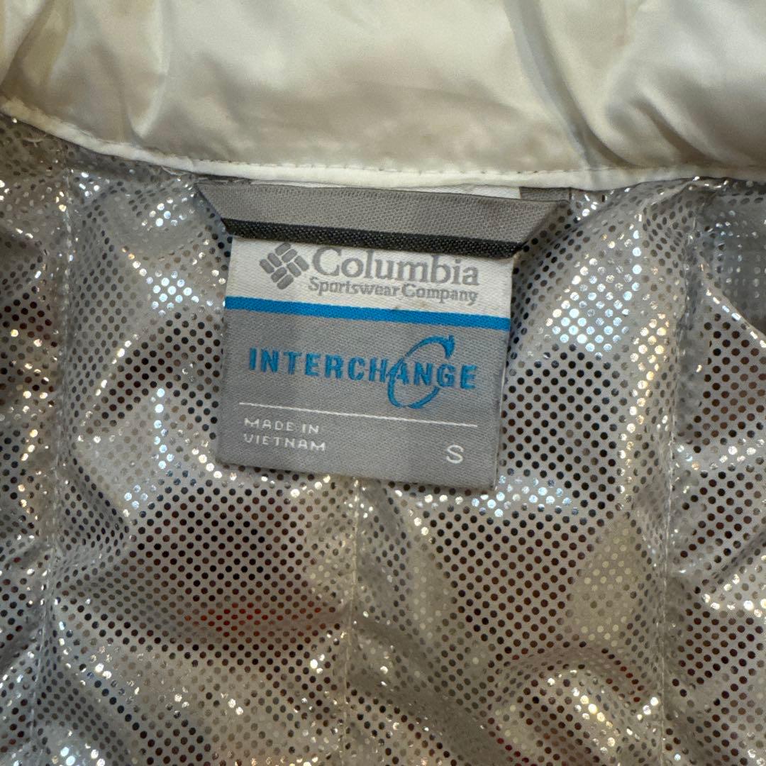 コロンビア　Columbia フード付きアウターウェア 黒白　インナーダウン