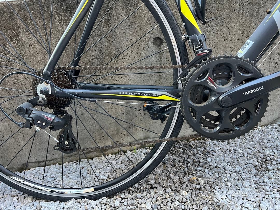 『引き取り限定』※東京都　 Hasaロードバイク ブラック/イエロー
