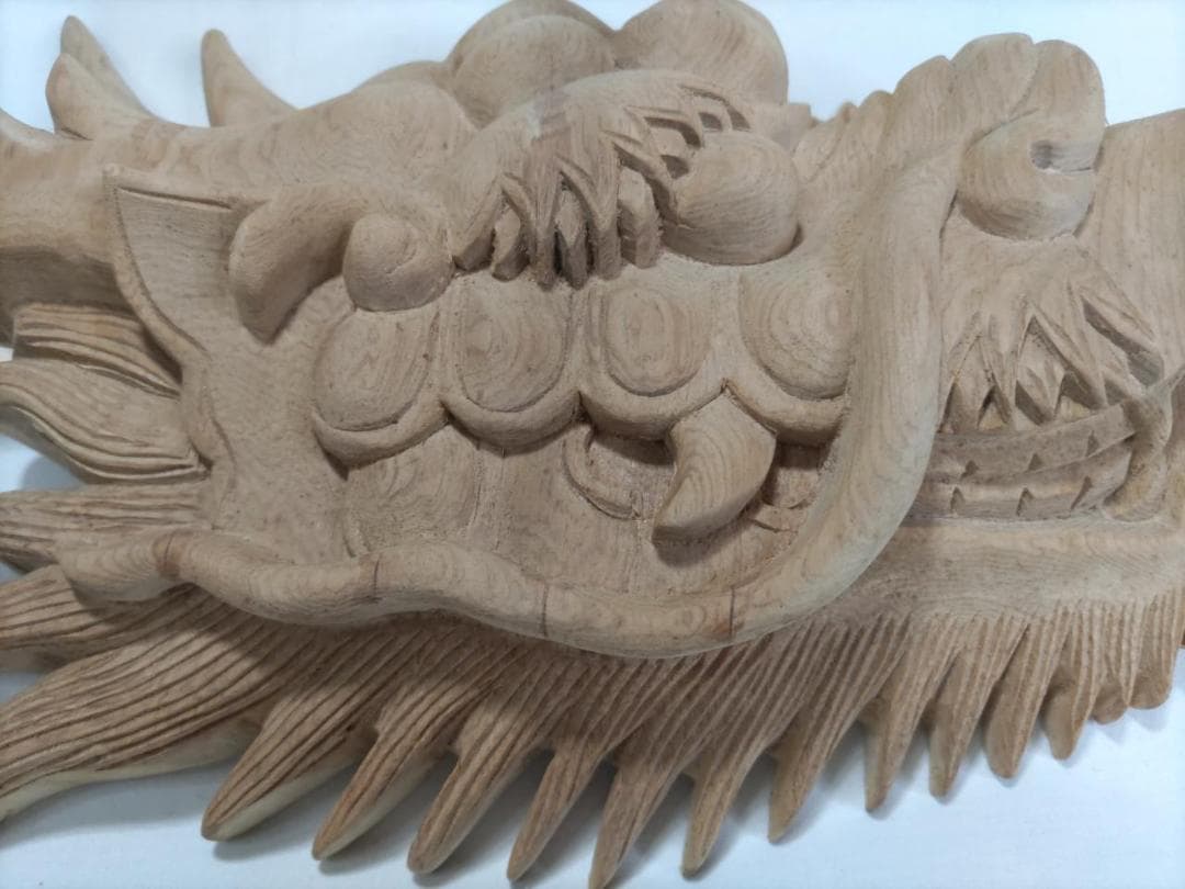 【龍頭】社寺仏閣、山車、屋台、神殿、だんぢり彫刻 　幅30ｃｍ