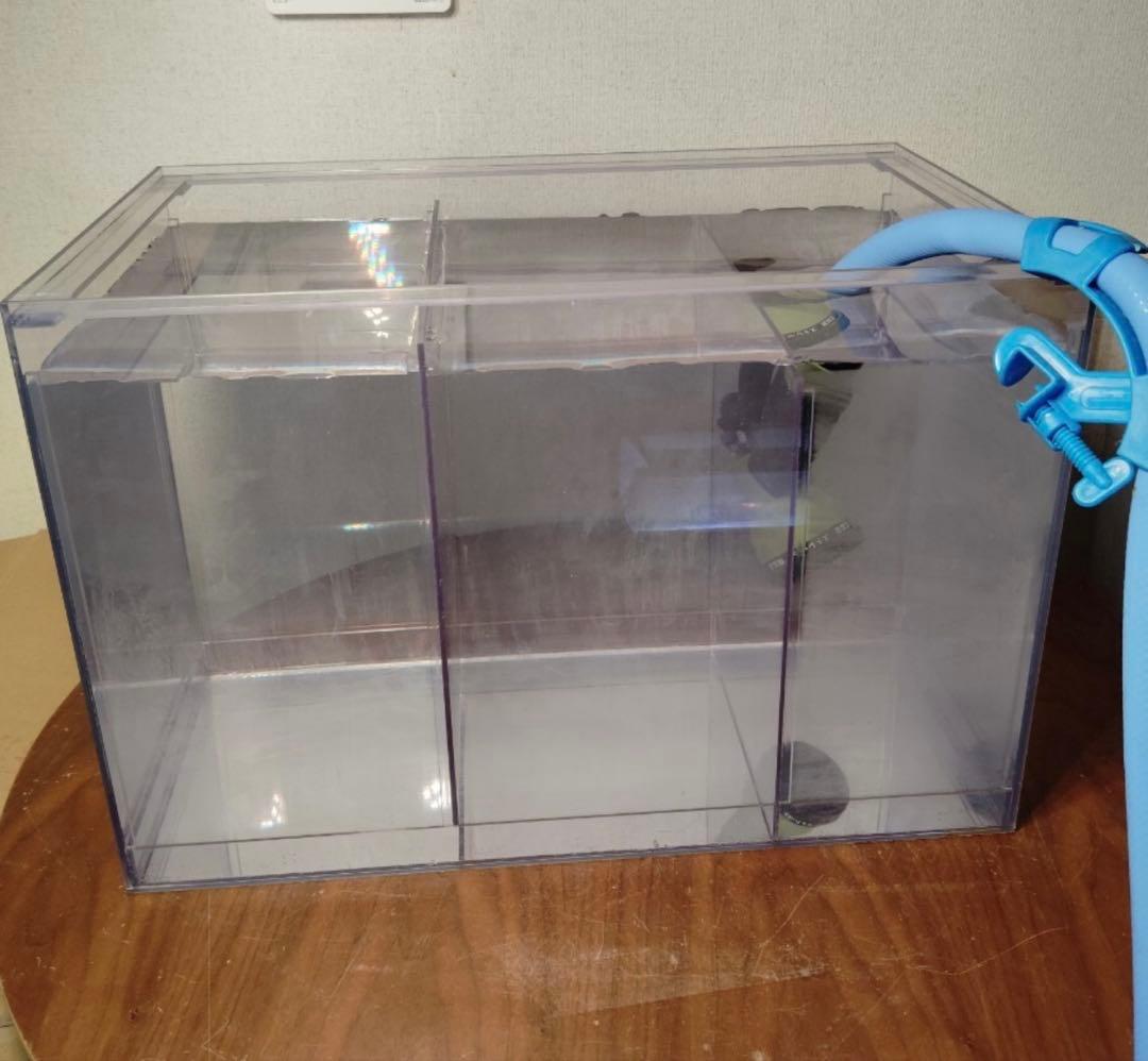 未使用長期保管品 塩ビ濾過槽 約45×28×Ｈ30（ウールBOX設置時約50)