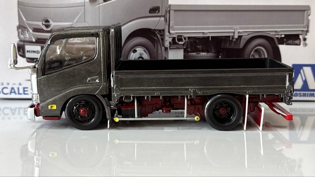 ひ*ろ様 楽プラ　デコトラ　デュトロ　平ボディ　アオシマプラモデル完成品　ケース