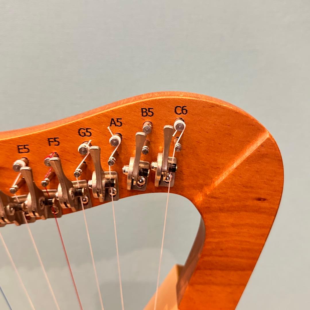 19弦 ハープ 木製 弦楽器 インテリア 現状品