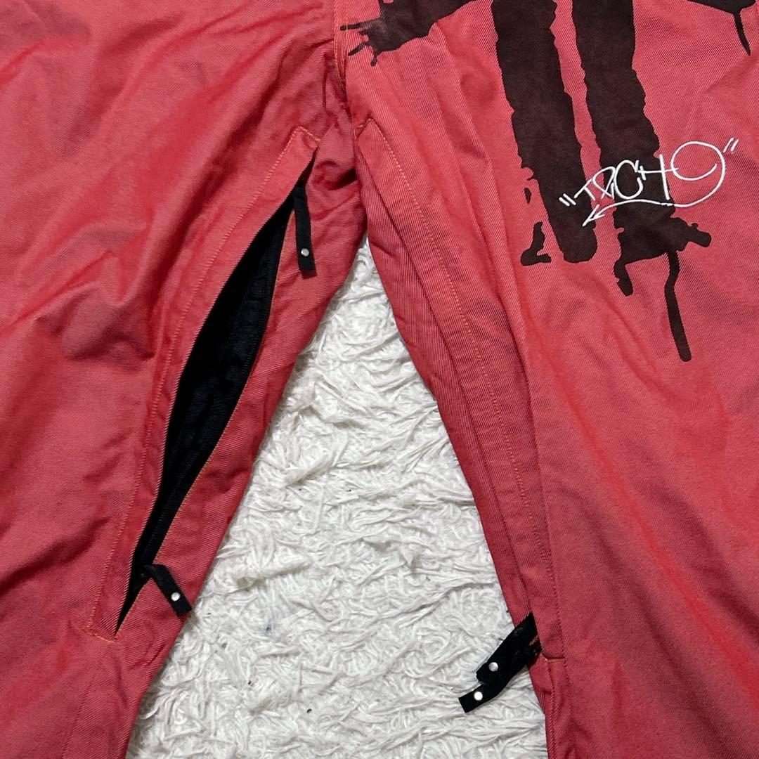 【2479】✨希少✨ TECHNINE テックナイン スノーボードパンツ　赤系