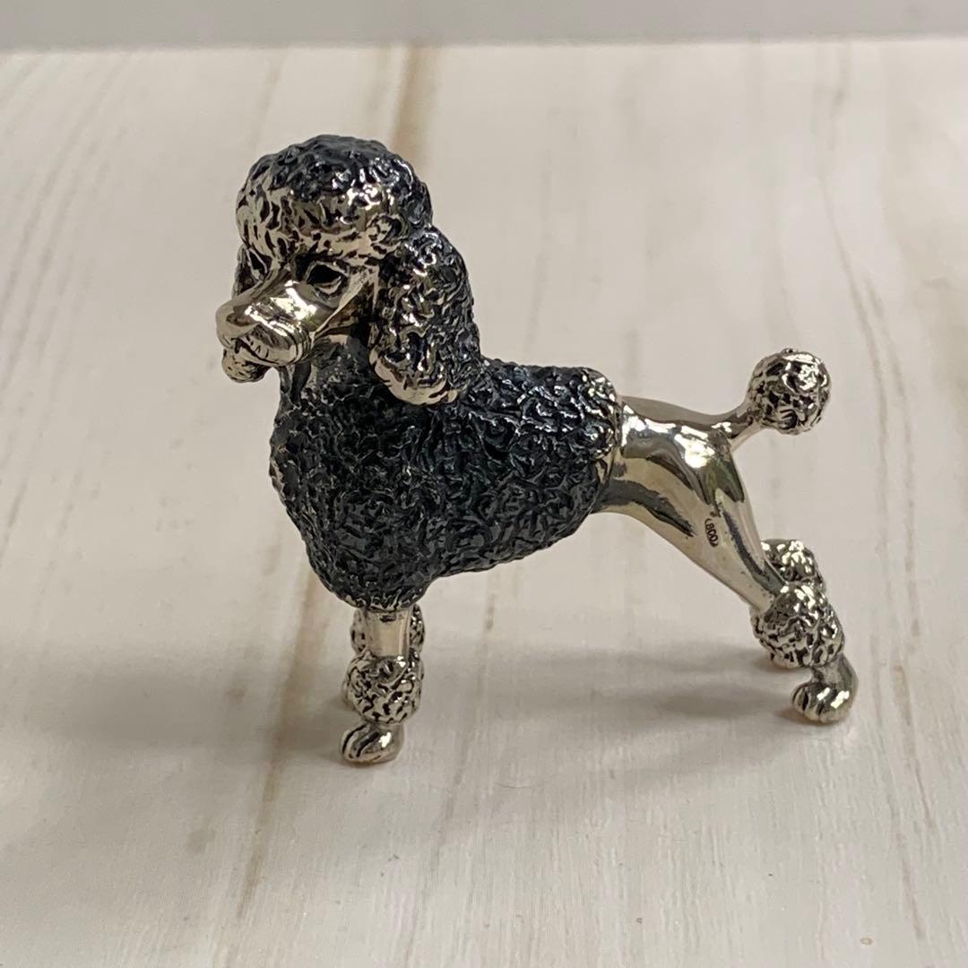 CHIMERAORO社　イタリー製アンティーク調シルバー製　プードル