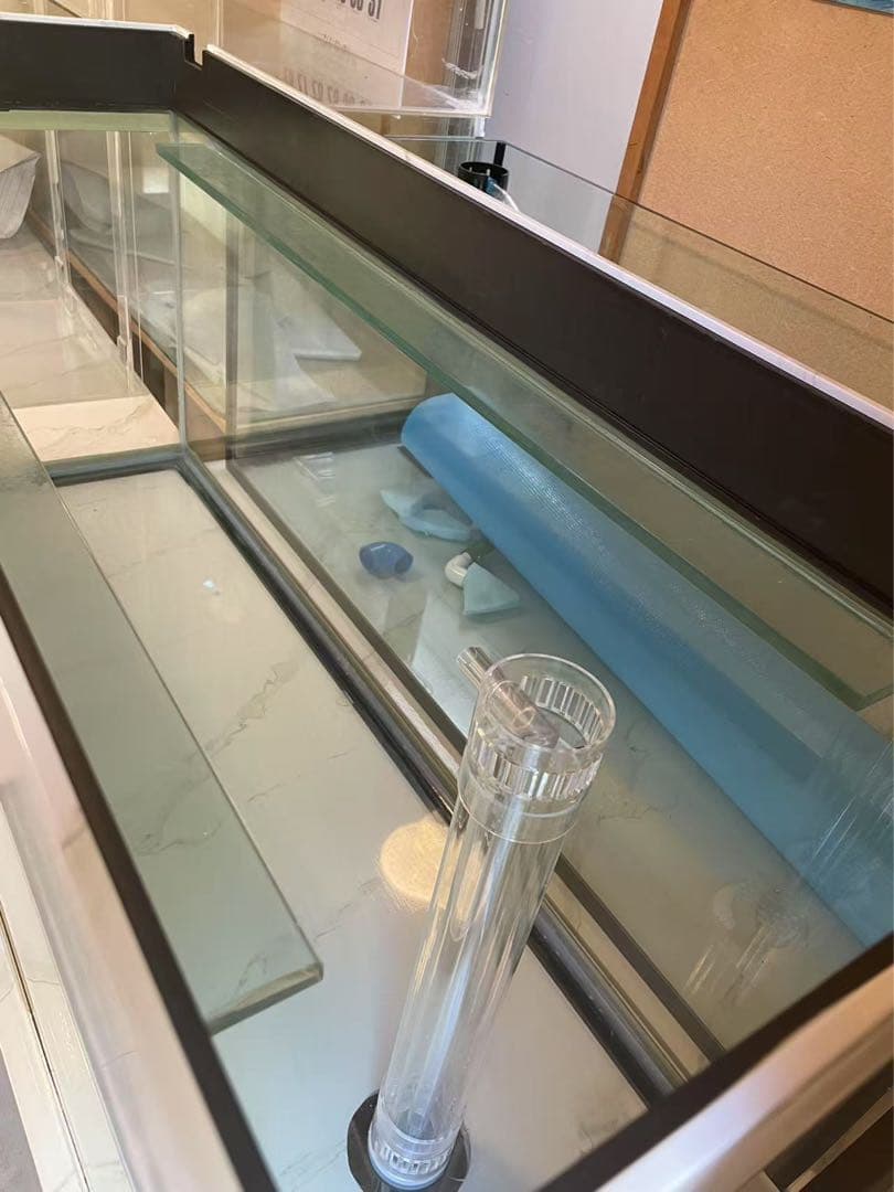 値下げしました‼️⇒ 125-60-45 オーバーフローガラス水槽 と台のセット