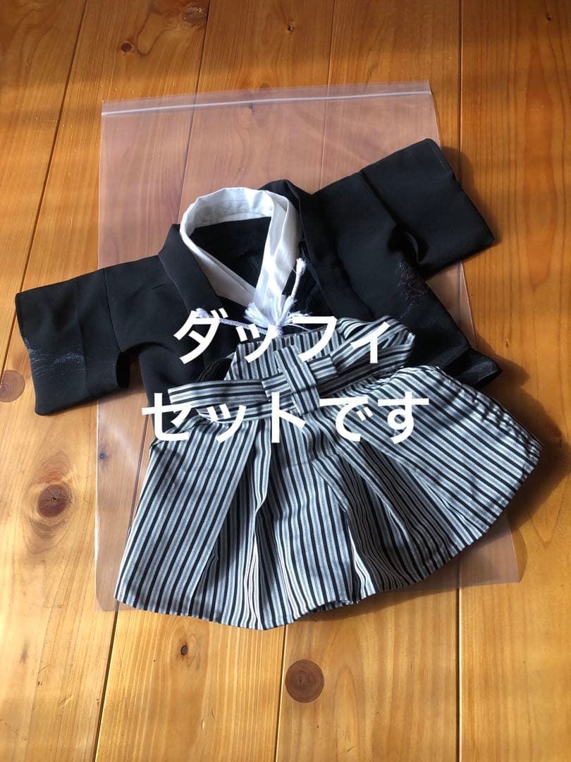 ダッフィとシェリーメイ　袴と打掛ピンク　結婚式　ウェルカムドール