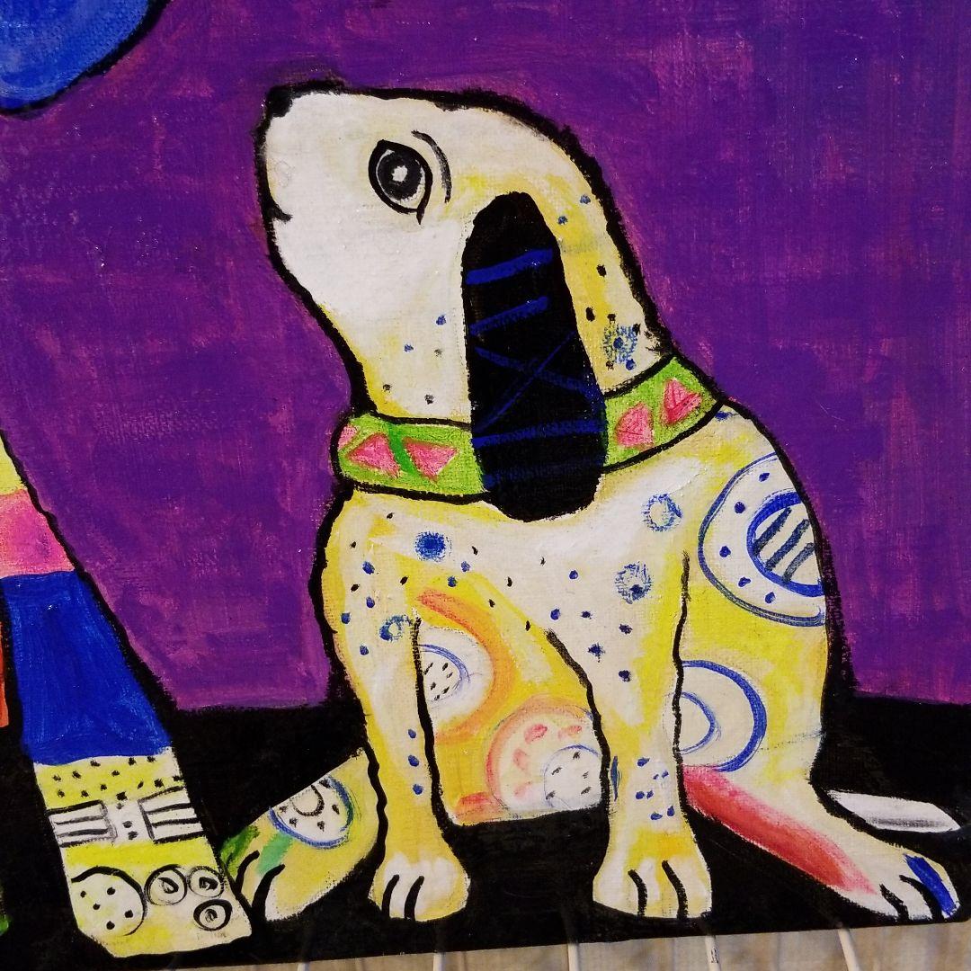 油絵　FUUTA確認　ベストフレンド馬*犬