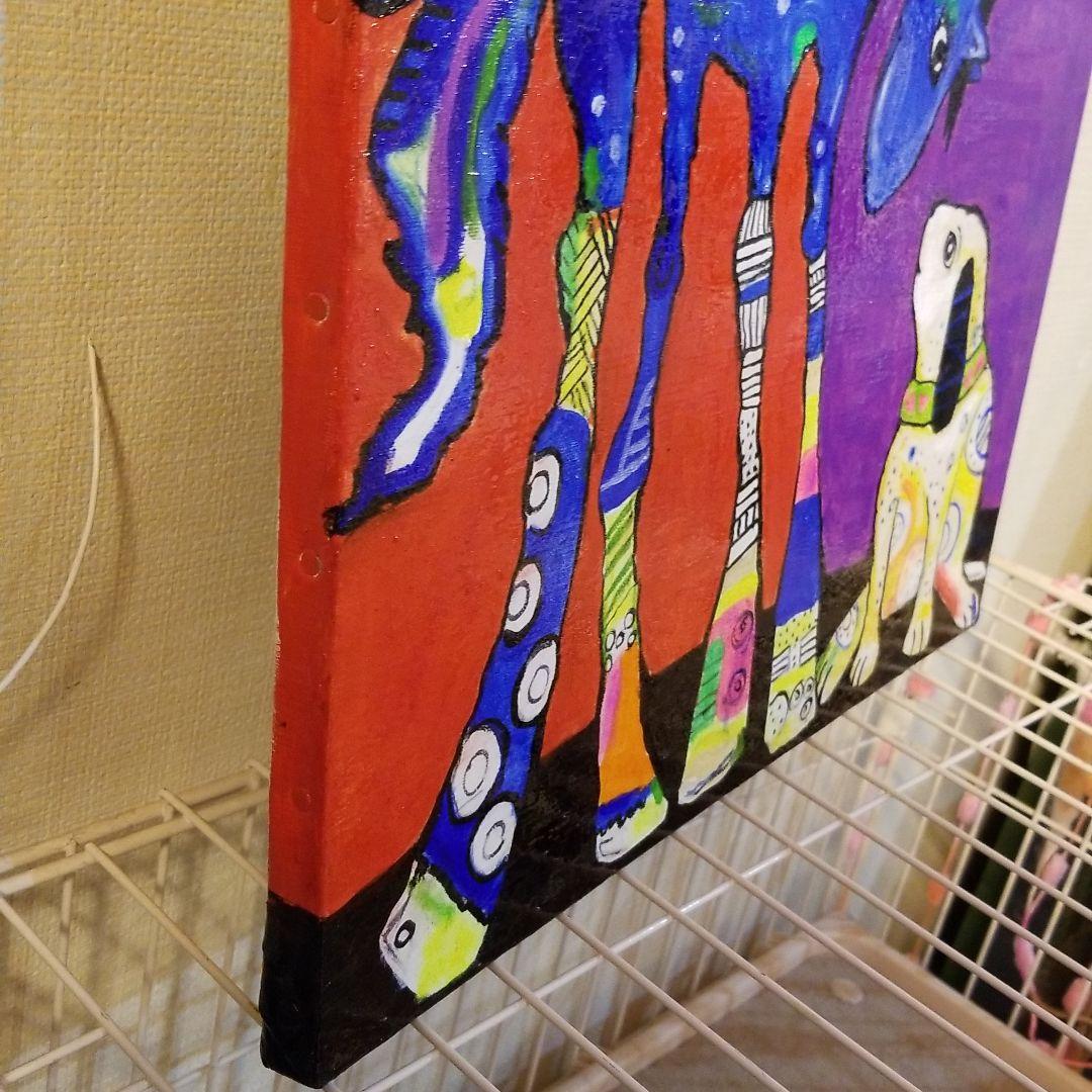 油絵　FUUTA確認　ベストフレンド馬*犬