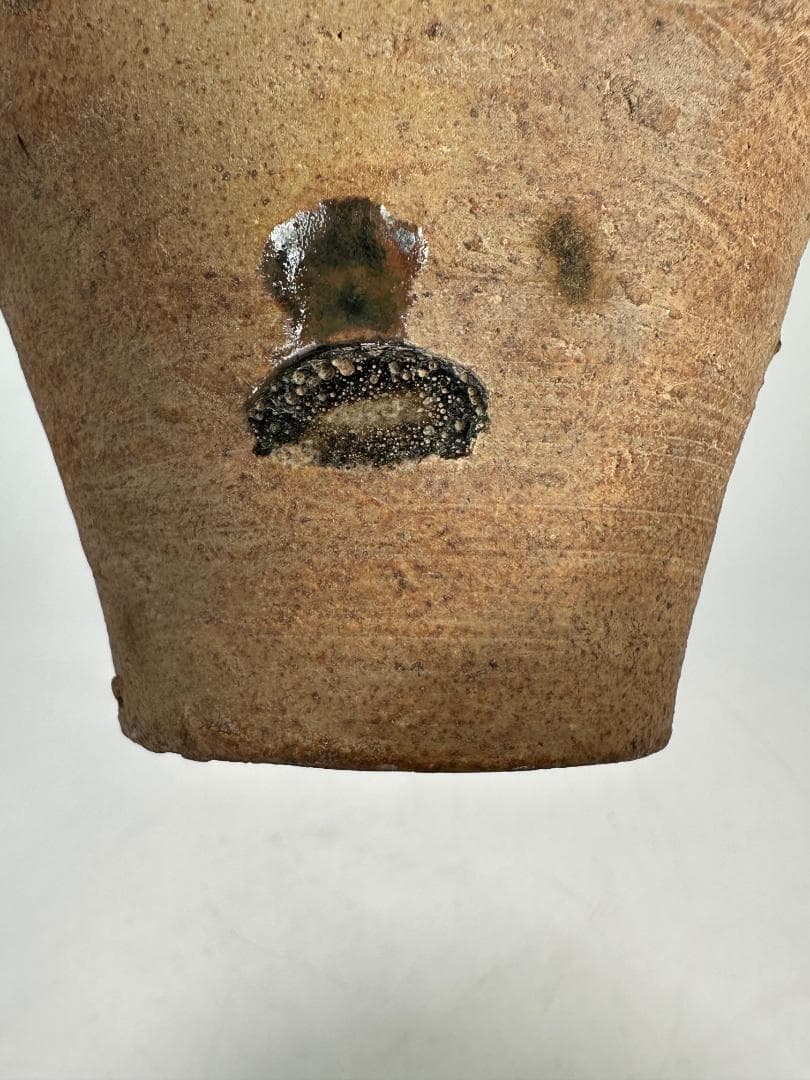 中国美術　元時代　黒釉　花瓶　花器　華道具