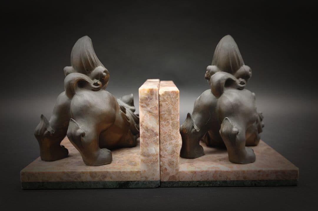 獅子 狛犬 本立て スタンド 文房具