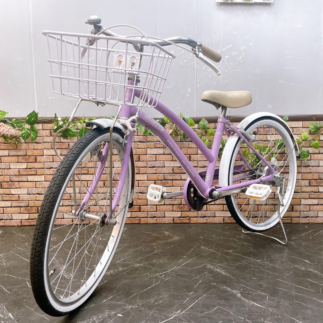 【81】子供用自転車 子供車 Liliale パープル 22インチ