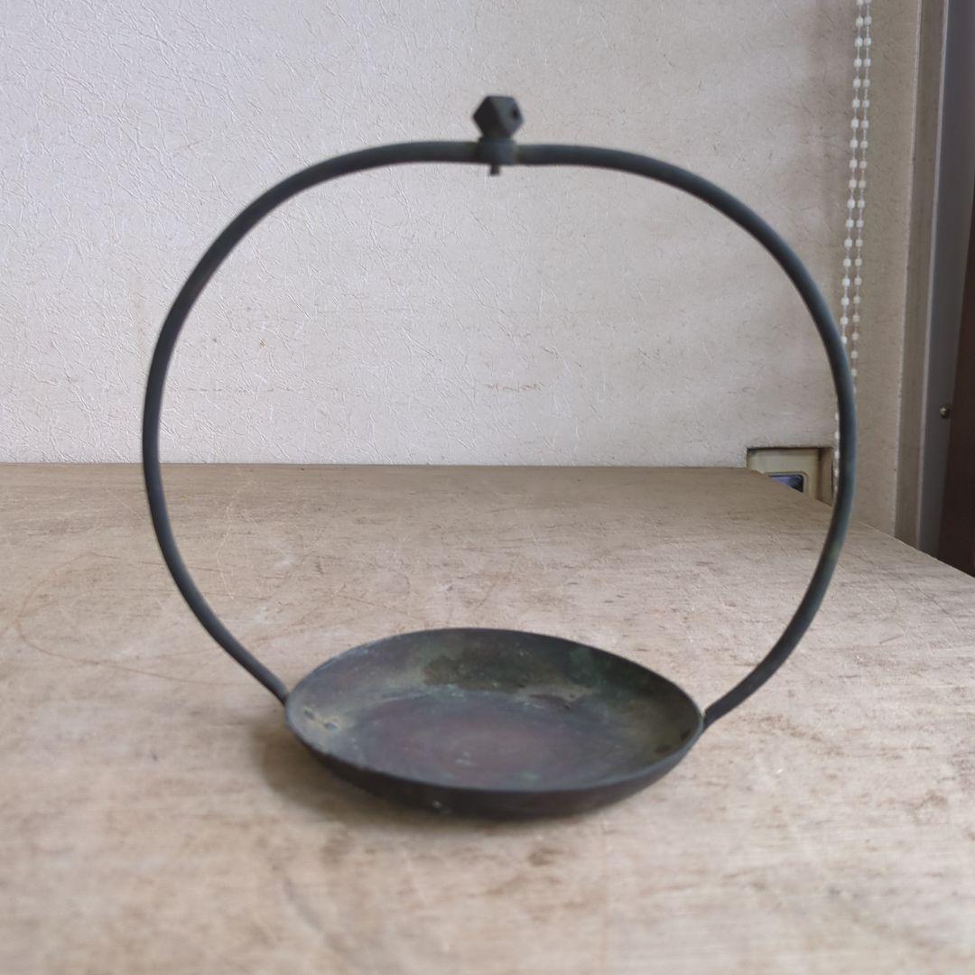 骨董 灯明器 燭台 古銅 オブジェ 花置き 飾り台 アンティーク