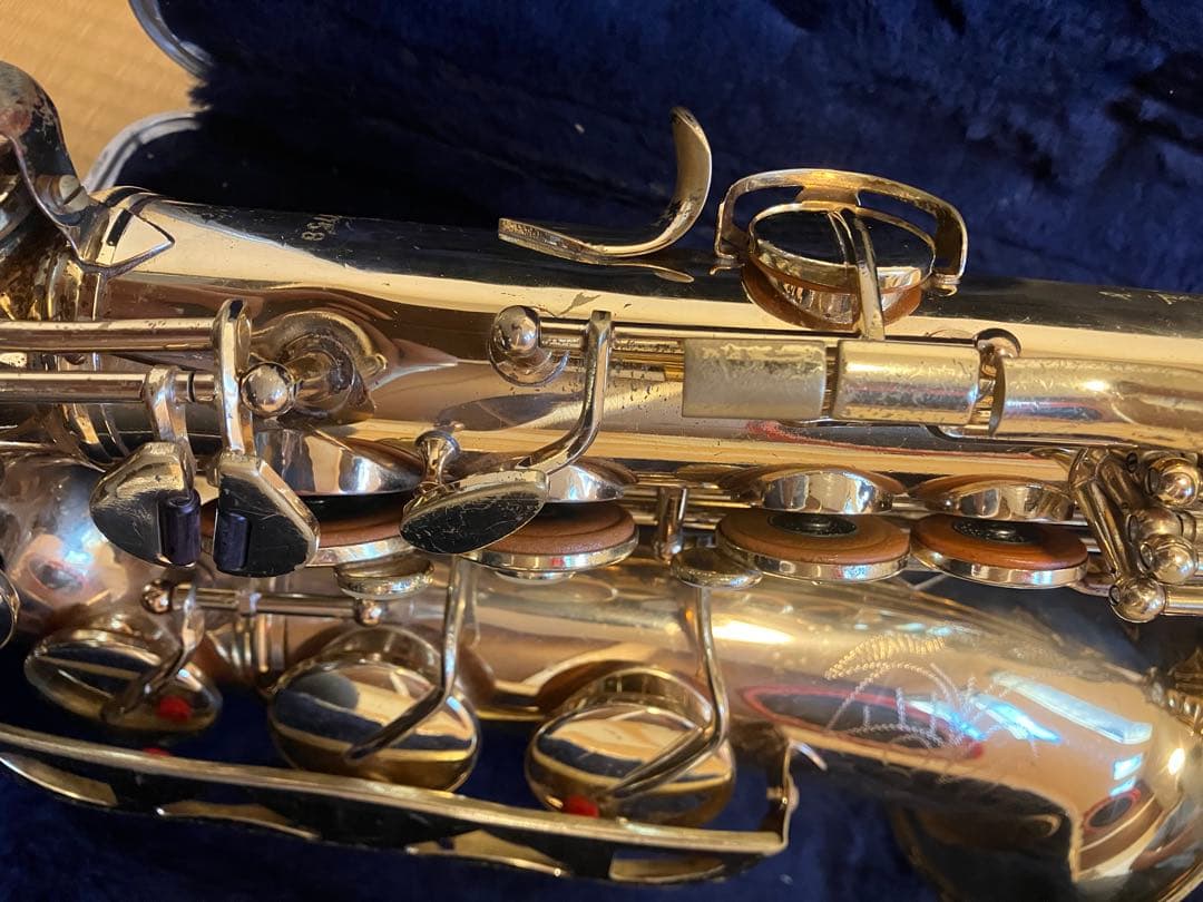 conn アルトサックス　整備前　現状品　マウスピース　リガチャー　キャップなど