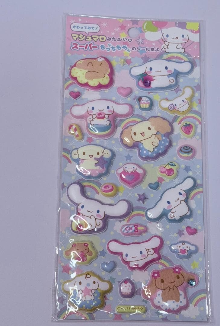 マシュマロ スイーツ立体シール 12枚入り