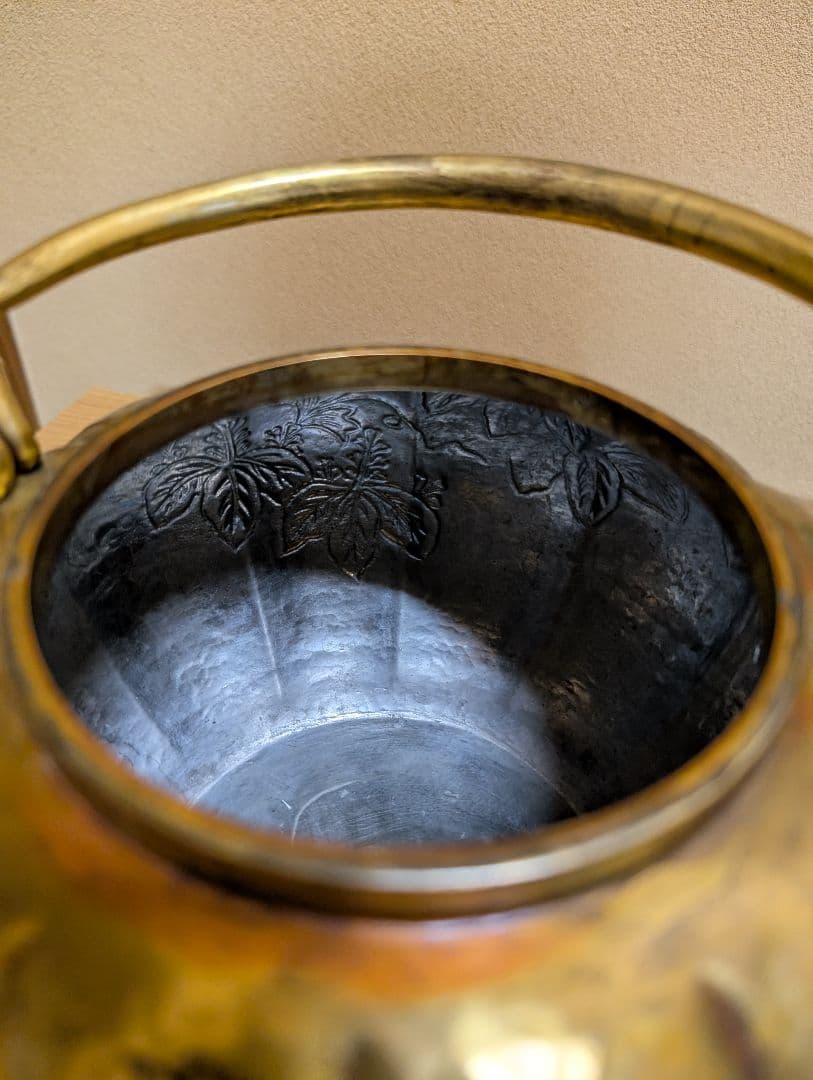 水次 薬缶 桐紋菊型 一政堂 ３代伊藤政治 共箱付き