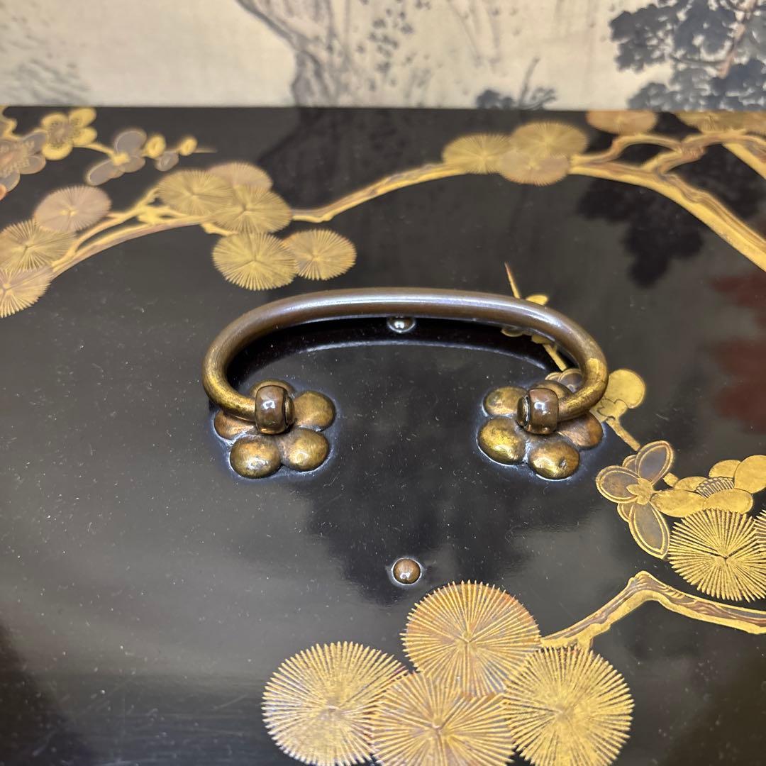 古美術 大名弁当 梅 　松 手提箱 漆器 時代物 稀少物