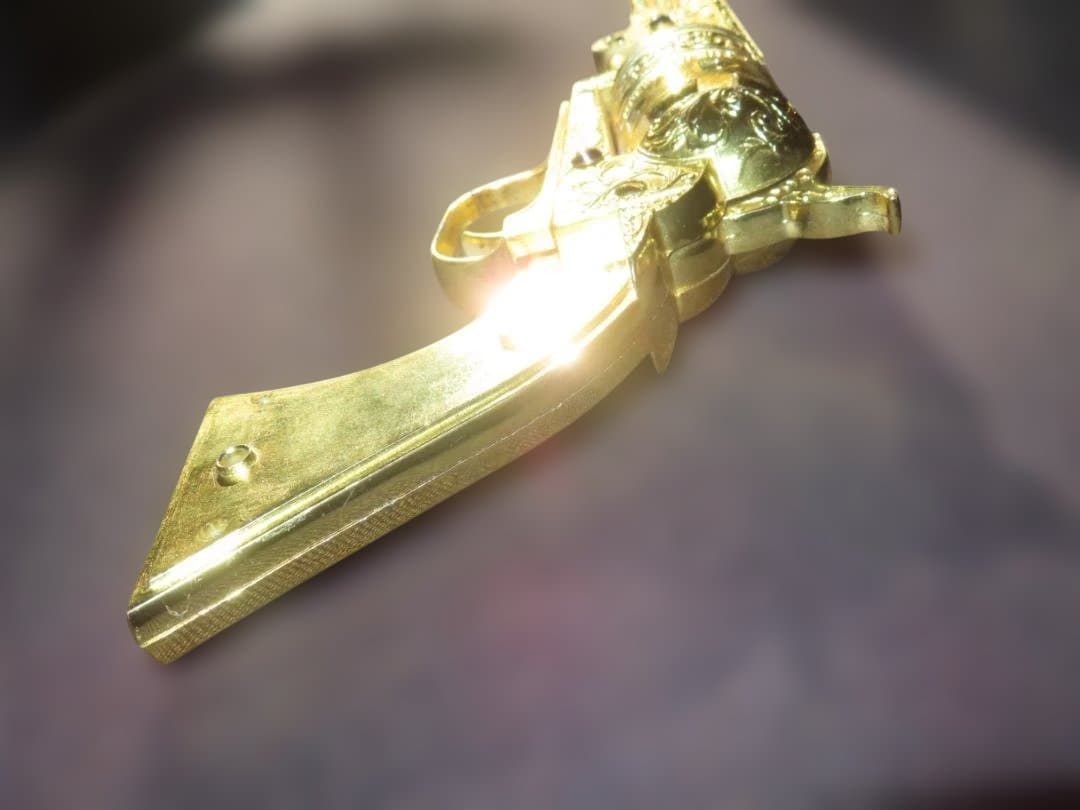 拳銃型ライター ゴールド レトロ銃型 インテリア　コルトM1851