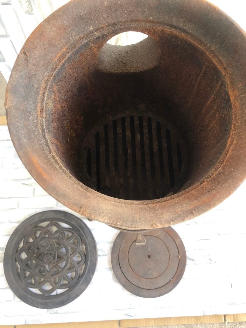 ストーブ フランス　鋳物 鉄製(A9)