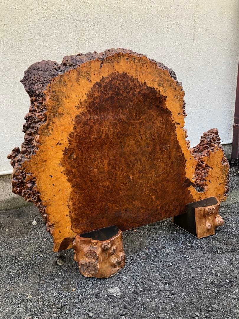 花梨 瘤 玉杢 縮杢 一枚板 衝立 つい立 オブジェ 仕切り 飾り物 葡萄杢