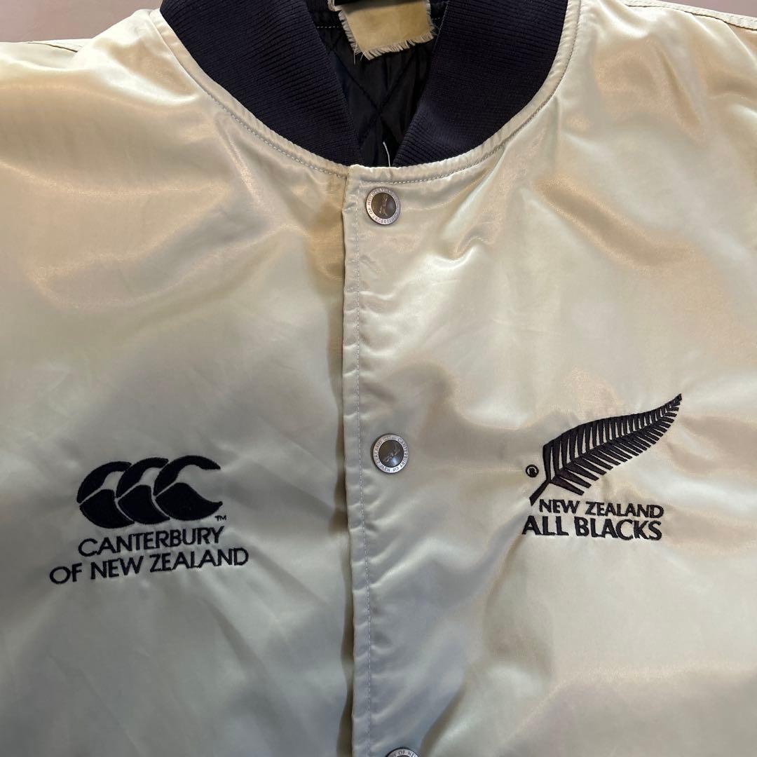 レア ラグビー オールブラックス カンタベリー製 中綿入りジャケット XL